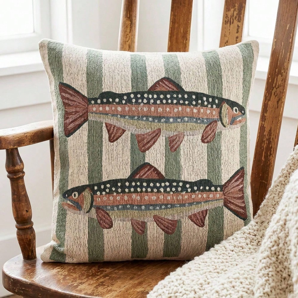 Pillow Insert 18X18 - Regenboogforel Sierkussen 18x18 Viscabine Decor Forel