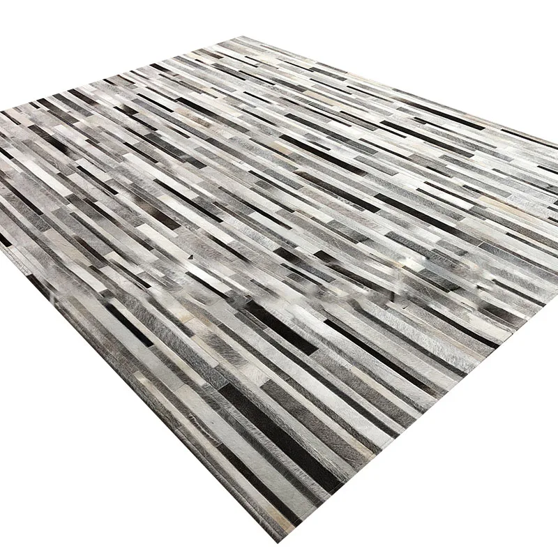 Home Textiles Importers In Usa - 2026 Geïmporteerd natuurlijk koeienhuid patchwork grijs