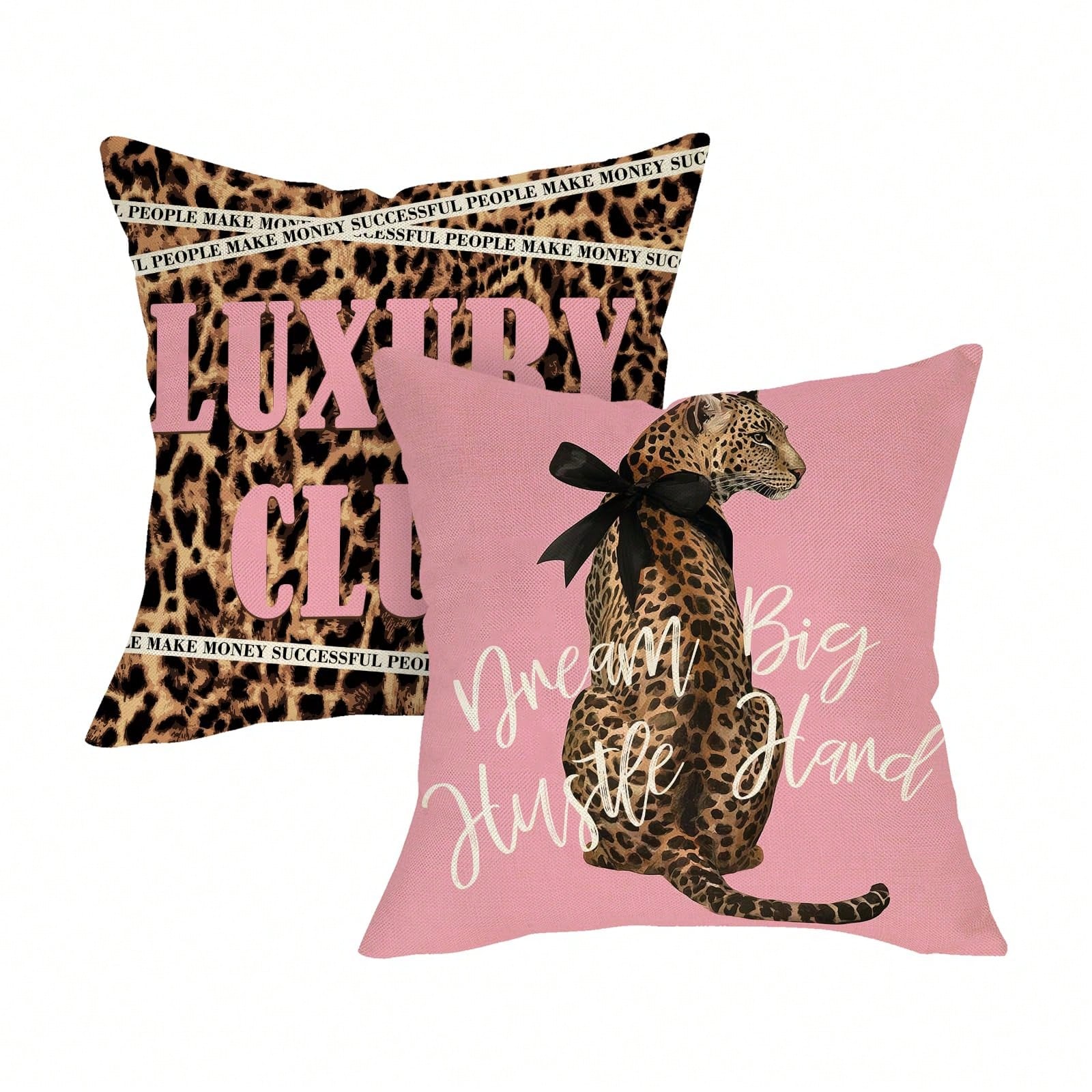 Pillow Insert 18X18 - 2 stuks decoratieve kussenslopen met luipaardprint