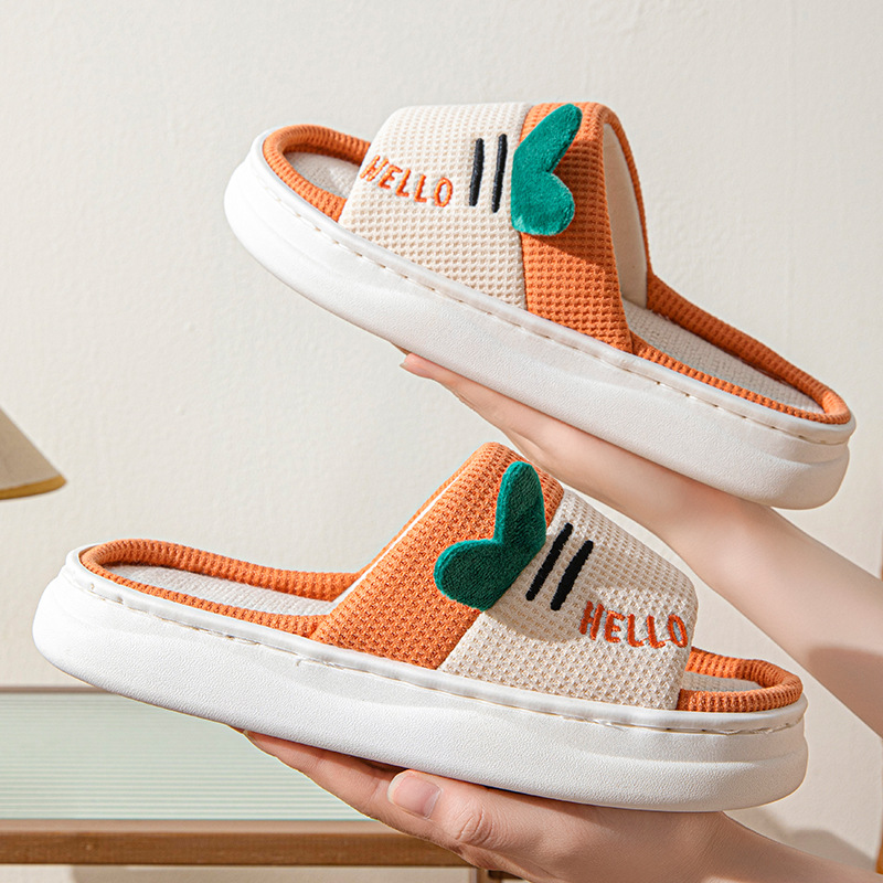 Nieuwe stijl linnen pantoffels - Home Textile recensie en prijs